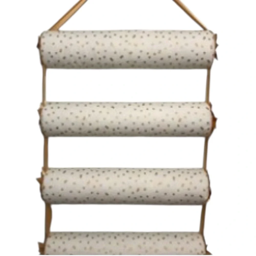 Etsy Handmade Extra Large 4-tier Headband Organizer- Gold Polka-Dot- Like New!